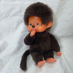 Original 1970s  Blue-eyed Monchhichi 8” Doll Vintage Rare
